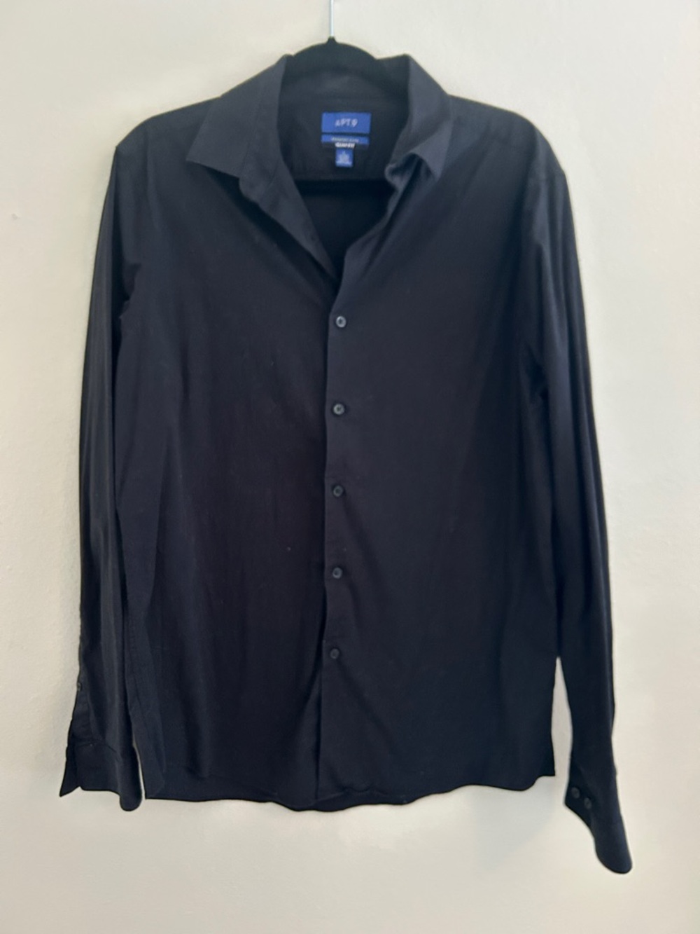 Apt. 9 Black Long-Sleeve Button Shirt